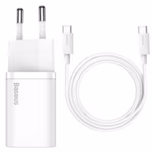 МЗП Baseus Super Si Quick Charger 25W (1USB-C) + кабель Type-C to Type-C (TZCCSUP-L)