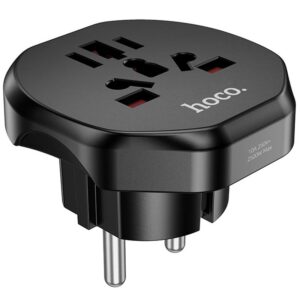 Мережевий універсальний перехідник Hoco AC6 3in1 (EU)