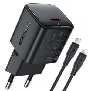 МЗП Acefast A117 mini PD20W GaN (1USB-C) + кабель Type-C to Lightning