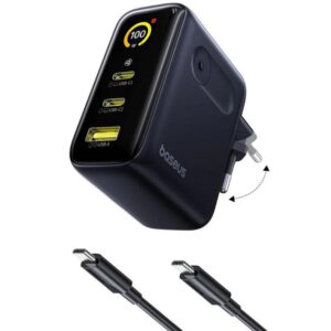 МЗП Baseus PicoGo AE21 Fast Charger 100W (1USB-A/2C) + кабель Type-C to Type-C (E0121B)