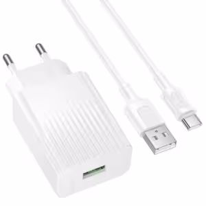 МЗП Borofone BAS72A Source QC3.0 (1USB-A) + кабель USB to Type-C