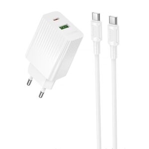 МЗП Borofone BAS76A Source PD30W+QC3.0 (1USB-A/1C) + кабель Type-C to Type-C