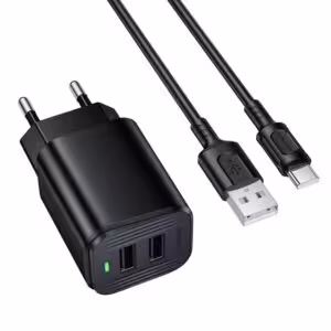 МЗП Borofone BAS81A Star 10.5W (2USB-A) + кабель USB to Type-C