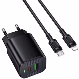 МЗП Borofone BAS83A Star PD20W+QC3.0 (1USB-A/1C) + кабель Type-C to Lightning