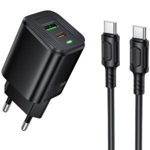 МЗП Borofone BAS85A Star PD30W+QC3.0 (1USB-A/1C) + кабель Type-C to Type-C