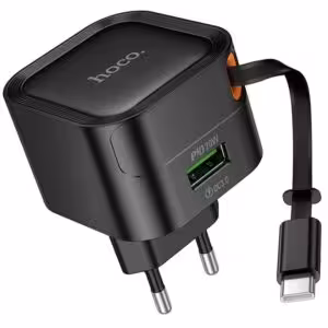 МЗП Hoco C154A Changer With Retractable Cable Type-C PD20W+QC3.0 (1USB-C)