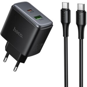 МЗП Hoco C158A Upgrade PD45W (1USB-A/1C) + кабель Type-C to Type-C