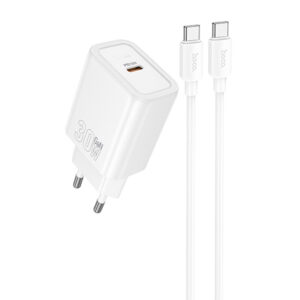 МЗП Hoco N62 Gentle PD30W (1USB-C) + кабель Type-C to Type-C