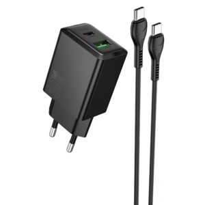 МЗП Hoco N71 Nuevo PD30W+QC3.0 (1USB-A/1C) + кабель Type-C to Type-C