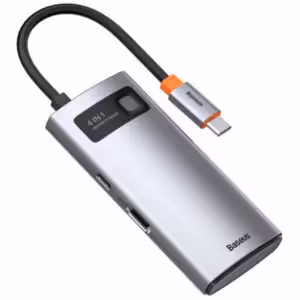 Уцінка Перехідник HUB Baseus Metal Gleam Series 4-in-1 Type-C (CAHUB-CY)