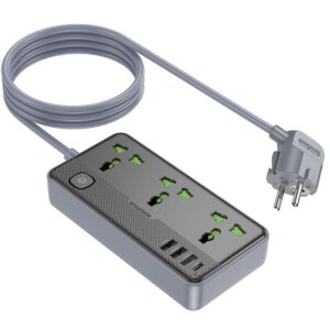 Подовжувач Borofone BAC2 Leya (3USB-A/1C/3xSocket) (1.5m)