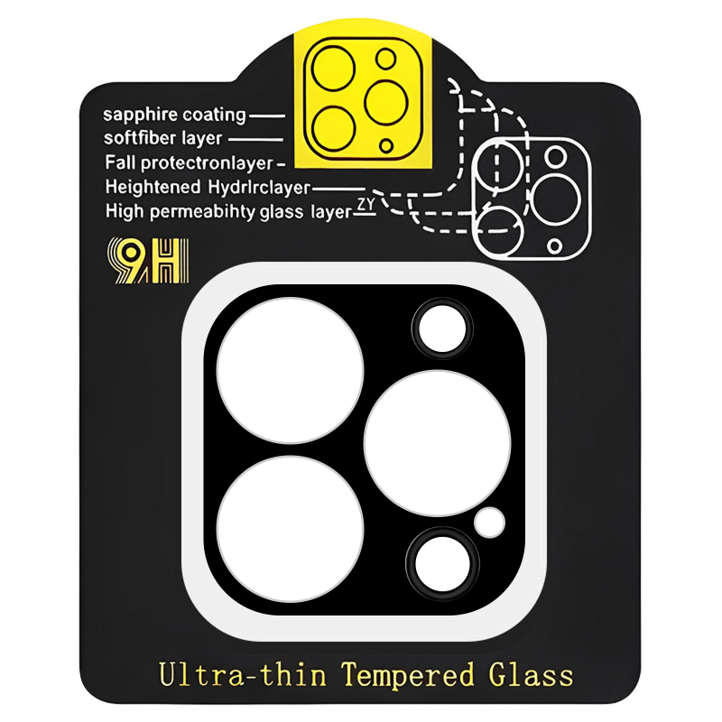 Захисне скло на камеру Full Block (тех.пак) для Apple iPhone 12 Pro Max (6.7")