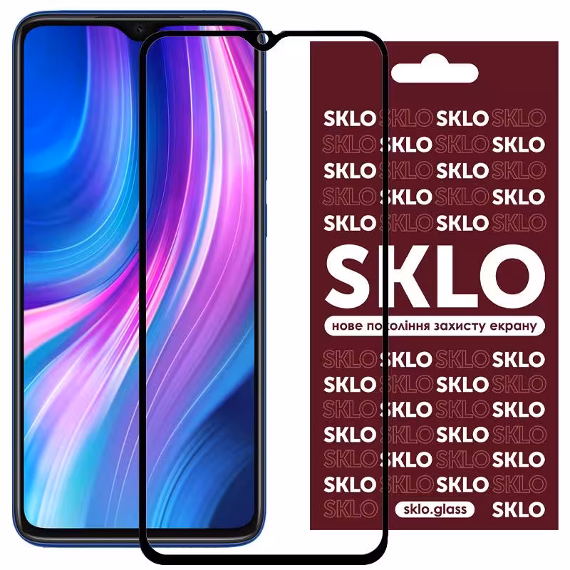 Захисне скло SKLO 3D для Xiaomi Redmi Note 8 Pro