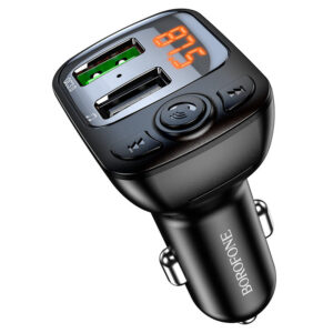 АЗП FM модулятор Borofone BC41 Eminency QC3.0 (2USB-A)