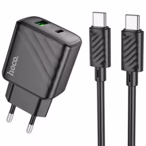 МЗП Hoco CS23A Sunlight PD30W+QC3.0 (1USB-A/1C) + кабель Type-C to Type-C
