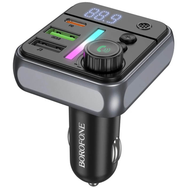 АЗП FM модулятор Borofone BC50 Ascenso PD20W+QC3.0 total 38W (2USB-A/1C)