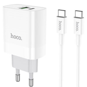 МЗП Hoco C80A Rapido PD20W+QC3.0 (1USB-A/1C) + кабель Type-C to Type-C