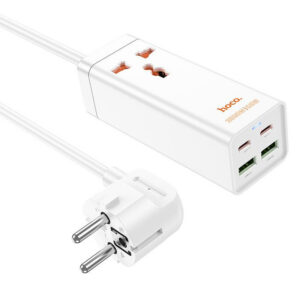 Подовжувач Hoco AC10A Talent PD65W+QC3.0 (2USB-A/2C/1xSocket) (1.5m)