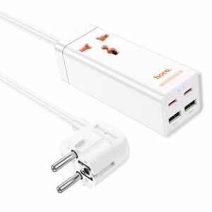 Подовжувач Hoco AC10A Talent PD65W+QC3.0 (2USB-A/2C/1xSocket) (1.5m)