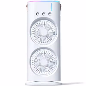 Настільний вентилятор F12 Spray Dual-Fan 2in1 з водяним охолодженням 1800mAh