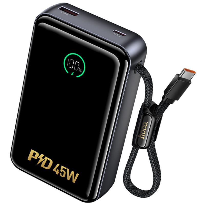 Портативний ЗП Power Bank Hoco Q54 Shine PD45W with cable 20000 mAh