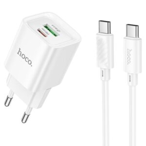 МЗП Hoco C147A PD20W+QC3.0 (1USB-A/1C) + кабель Type-C to Type-C
