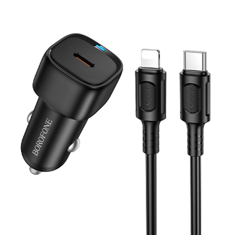 АЗП Borofone BZ34A Cloud PD20W (1USB-C) + кабель Type-C to Lightning