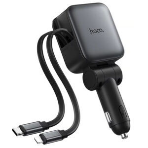 АЗП Hoco Z67A Triunfar PD45W+QC3.0 total 60W with retractable cables (1USB-A/2C/1L)