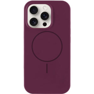 Бордовий чохол Silk Full Protective з магнітним кріпленням для iPhone 16 Pro Max.