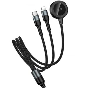 Дата кабель Hoco CW64 3in1 Type-C to iWatch/Lightning/Type-C 15W (1.2m)