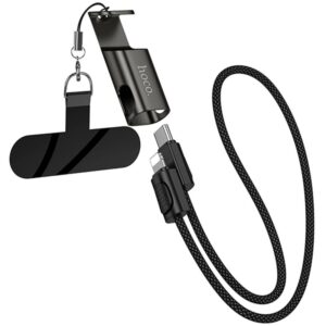 Дата кабель Hoco X126 Experto Type-C to Lightning 30W + Phone Holder & Lanyard (0.35m)