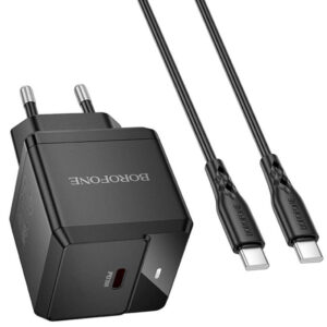 МЗП Borofone BN18 Intenso PD20W (1USB-C) + кабель Type-C to Type-C