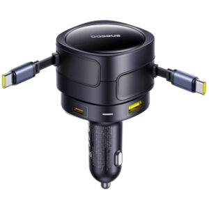 АЗП Baseus Enjoyment Max PD90W with retractable cables (1USB-A/3C) (C00035507121)