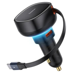 АЗП Baseus Enjoyment Pro PD60W with retractable cables (1USB-A/1C/1L) (C00057802111)
