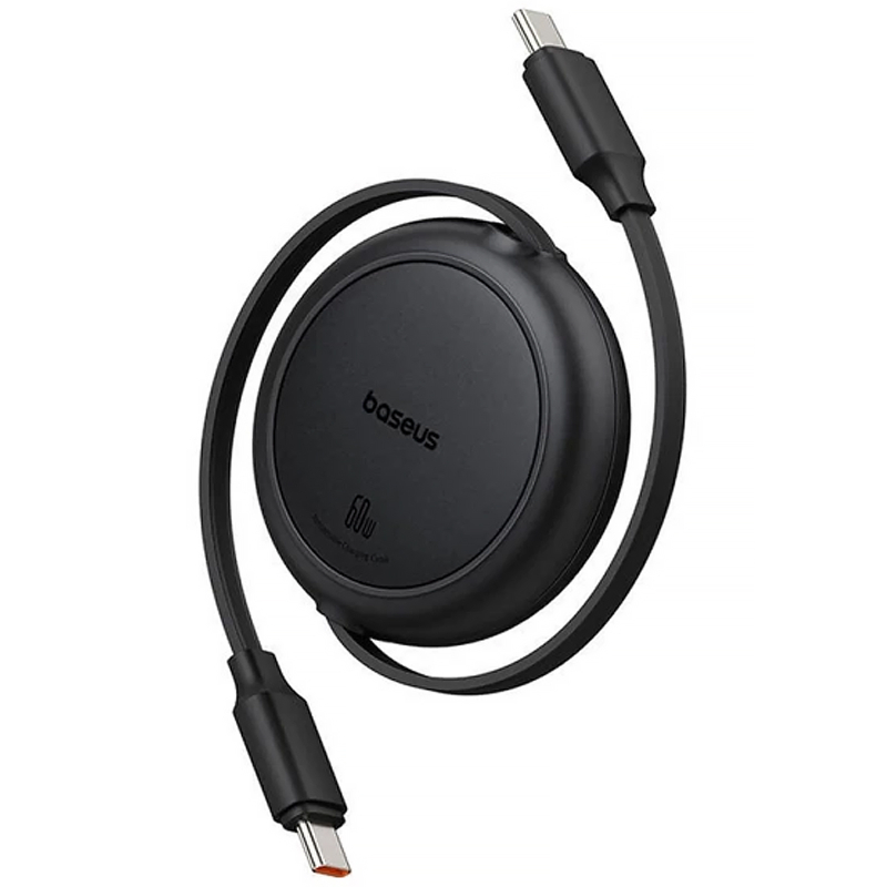 Дата кабель Baseus Type- to Type-, колір чорний, швидка зарядка 60W.