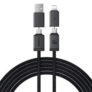 Дата кабель Baseus Versatile USB/Type- to Type-/Lightning на метр.