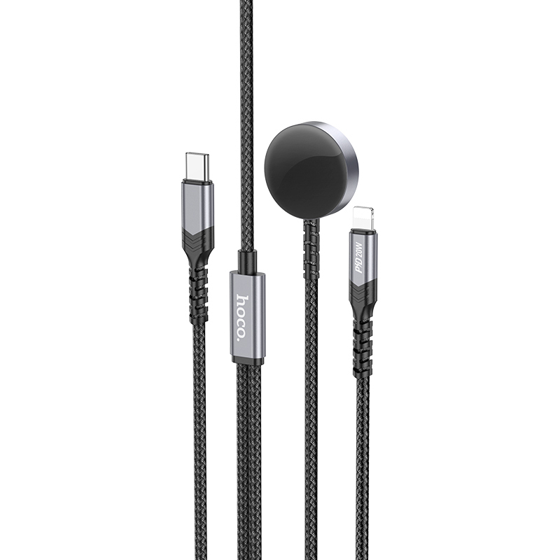 Дата кабель Hoco CW54 2in1 Type-C to iWatch/Lightning 2.5W (1.2m)