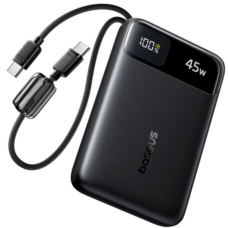 Портативний павербанк Baseus EnerFill FC11 на 10000 mAh з кабелями.