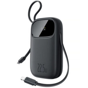 Портативний power bank Baseus Enerfill, акумулятор на 20000 мАг з кабелями