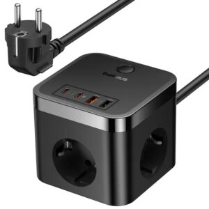 Подовжувач Baseus PowerCombo з PD30W та двома розетками.